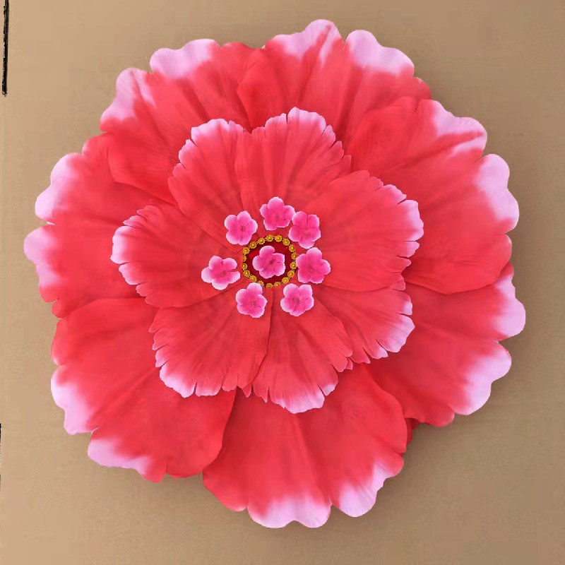 新款开场舞蹈花瓣八角手绢牡丹花团体操表演演出更多舞蹈配饰