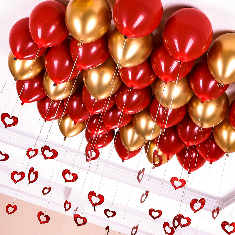 婚房装饰气球婚礼顶部娘家女方结婚布置吊顶气球