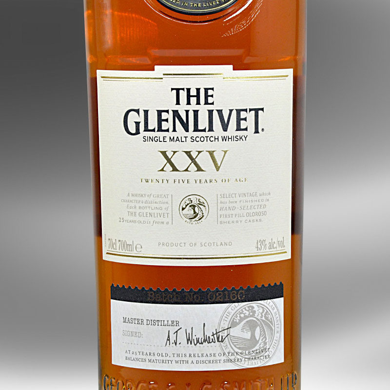 格兰洋酒theglenlivet威特25年单一麦芽威士忌礼盒威士忌
