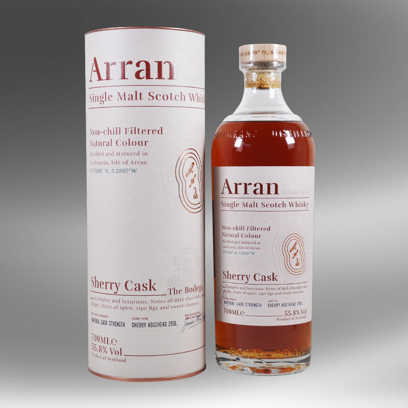 原装进口arran艾伦艾伦雪雪莉桶桶强原单一麦芽苏格兰威士忌