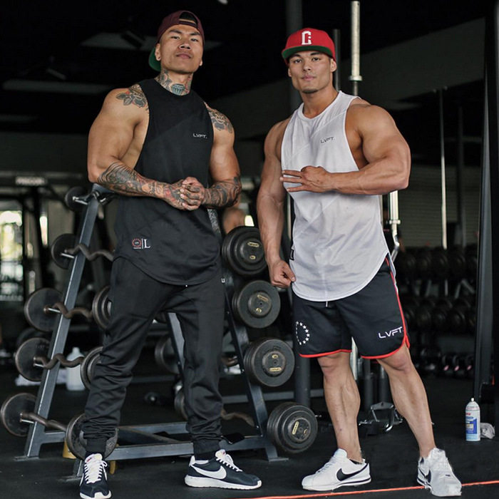 肌肉队长夏季运动背心男兄弟健身运动无袖薄款吸汗透气宽松速干衣