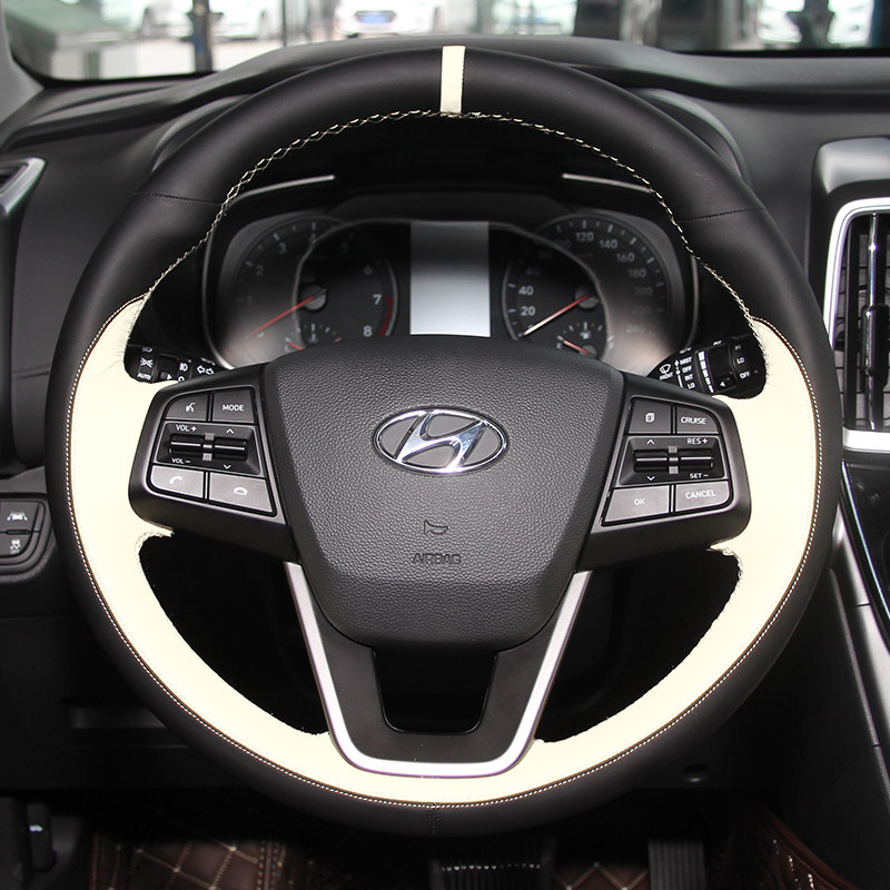 现代17款名图ix25悦动vr方向盘套手专用领动方向盘套