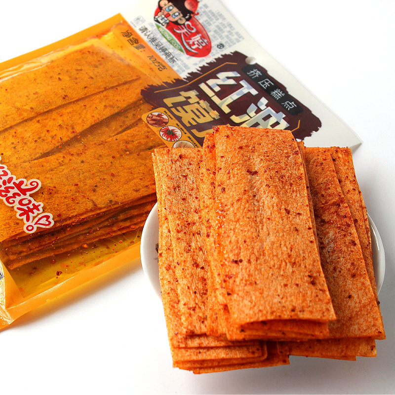 吴婷红油馍片82g*3/5/10包麻辣片干辣片辣条儿时的味道零食好吃的