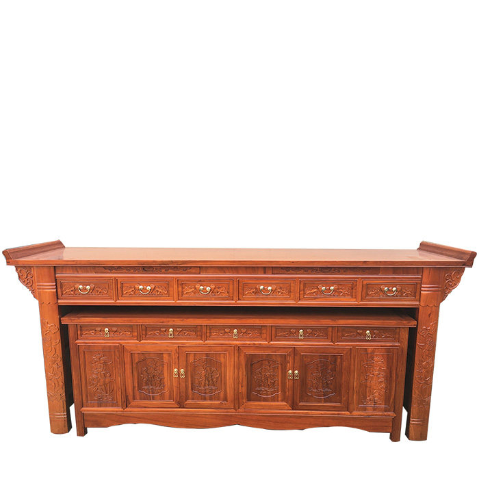 榆木供桌简约家用堂桌中式财神贡品供桌