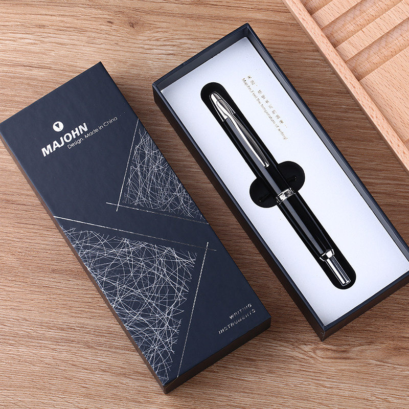 末匠majohn按动钢笔a1伸缩出尖黑武士金属烤漆钢笔