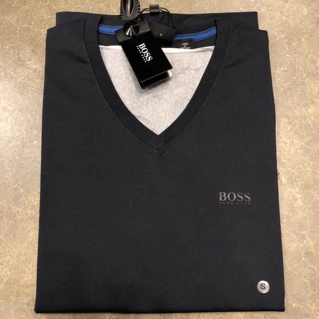百搭正品hugoboss男装经典夏季丝光休闲舒适t恤