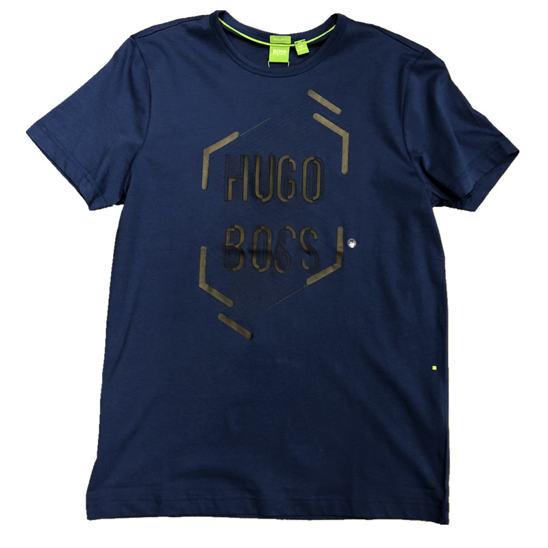 正品短袖圆领潮流宽松街头hugologo个性经典t恤