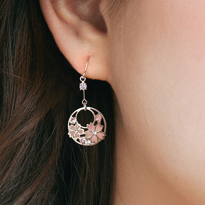 osewaya耳环少女甜美清新耳钉森系超仙樱花耳坠耳钉