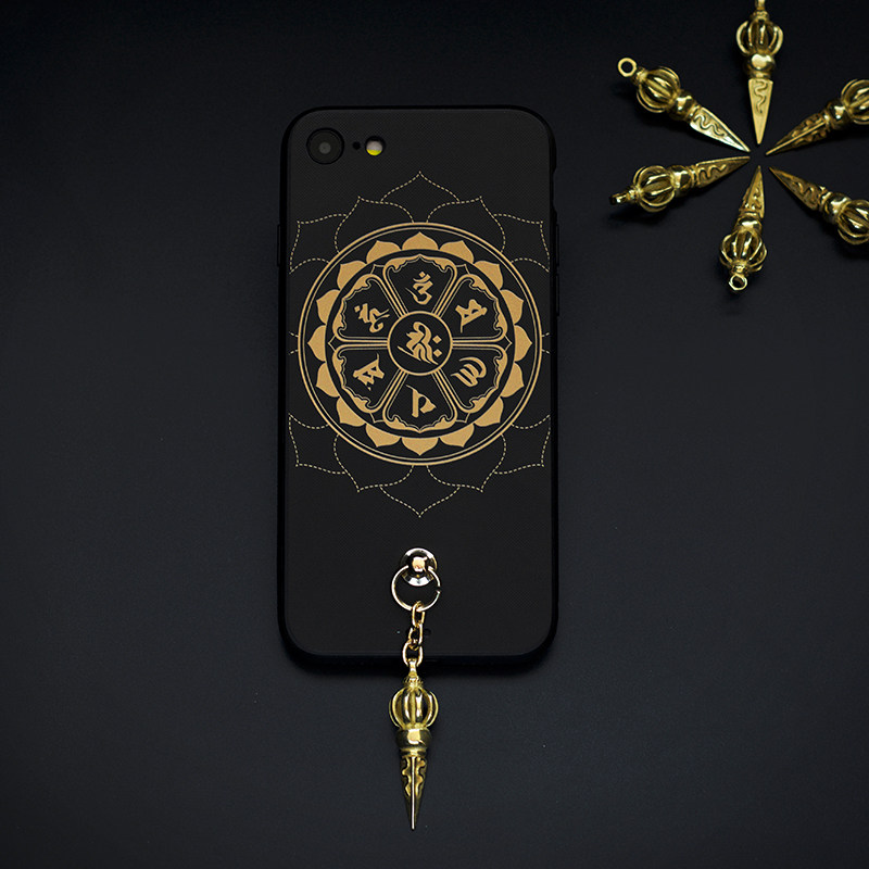 六字真言手机壳降魔杵适用iphone11ppro/xsmax/xr 华为p30/mate20