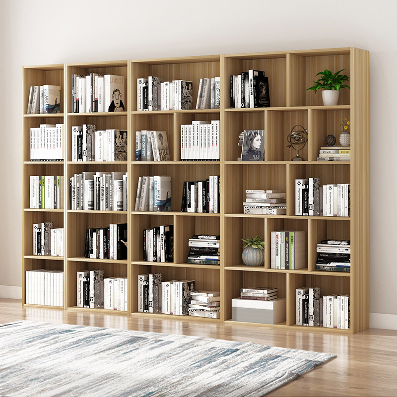 书架落地置物架省空间格子书柜简约现代靠墙书橱书架