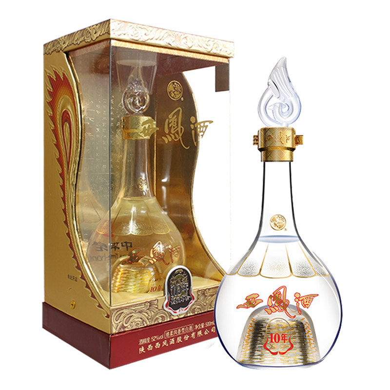 西凤酒海窖龄香型10年52度粮食酒水送礼盒装白酒国产白酒