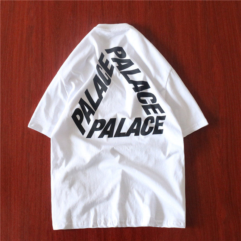 欧美街头潮牌palace短袖字母印花圆领纯棉男女t恤情侣t吴亦凡同款