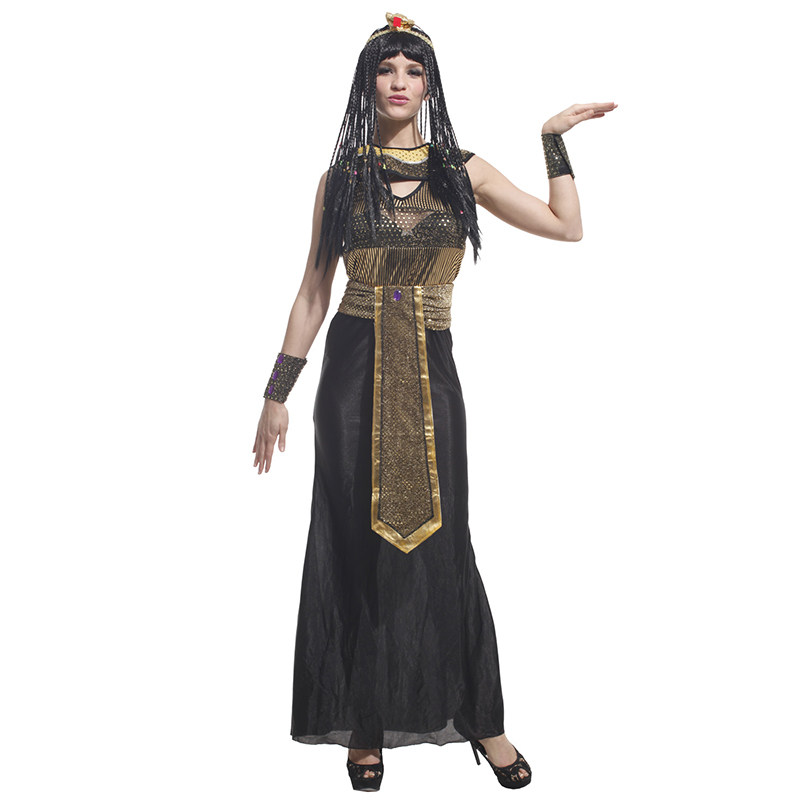 万圣节成人圣诞节演出服装女面具舞会埃及艳后长袍埃及cos公主裙