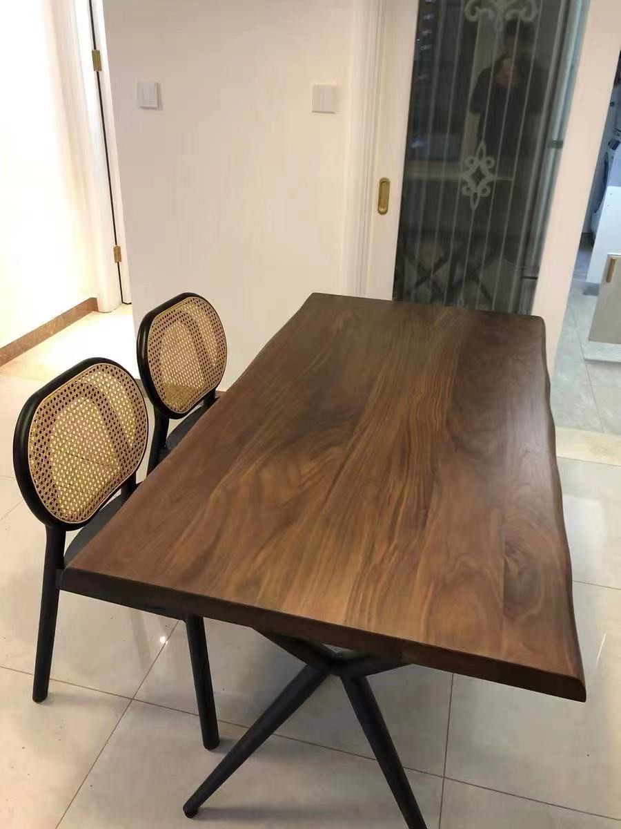 进口胡桃木原木整张桌面板茶桌大板白蜡木实木板搁板