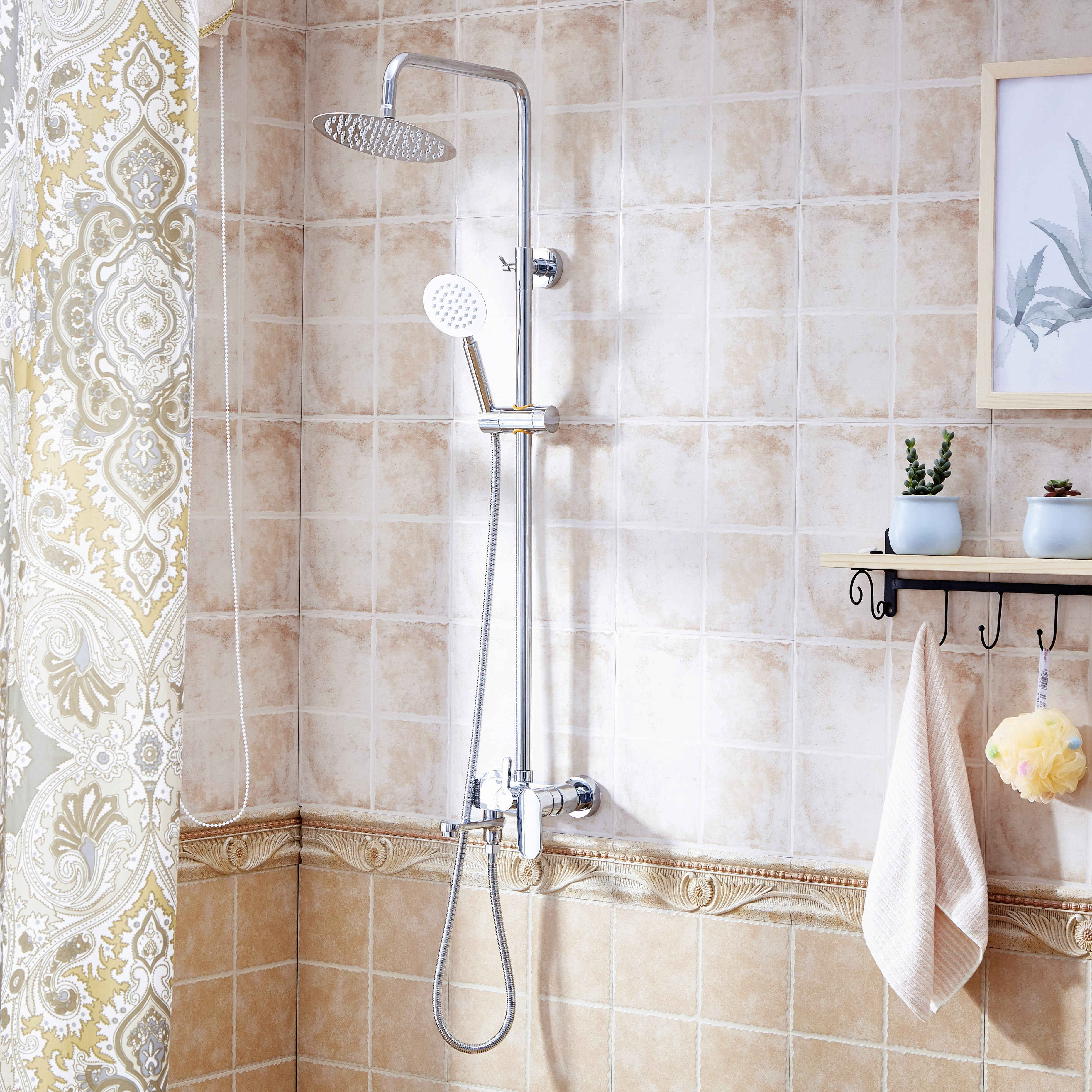 花洒淋浴器套装全铜主体卫生间冷热水龙头升降卫浴挂墙式浴室喷头