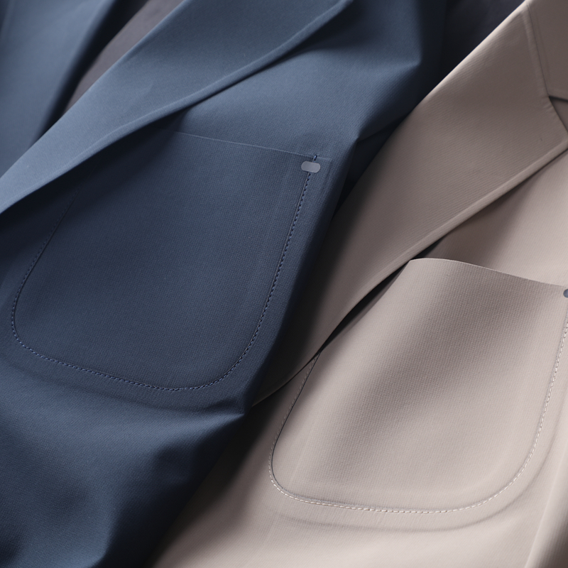 轻奢商务男外套 高科技压胶防水面料 男士休闲单西便服修身西装