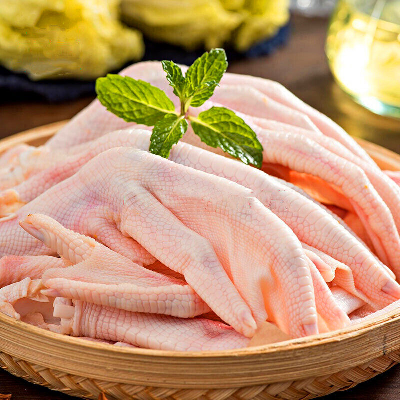 新鲜冷冻鸭掌2kg冰冻生鲜鸭爪生鸭掌带骨鸭爪干锅鸭掌卤味