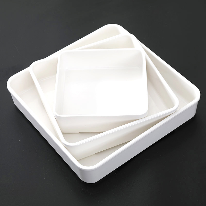 密胺正方形盘子白色食品品级熟食卤味展示凉菜盘