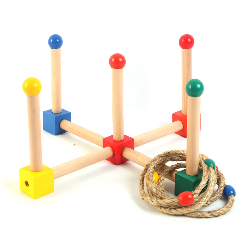 教具蒙台梭利早教益智玩具手眼调节掷圈幼儿园早教教具