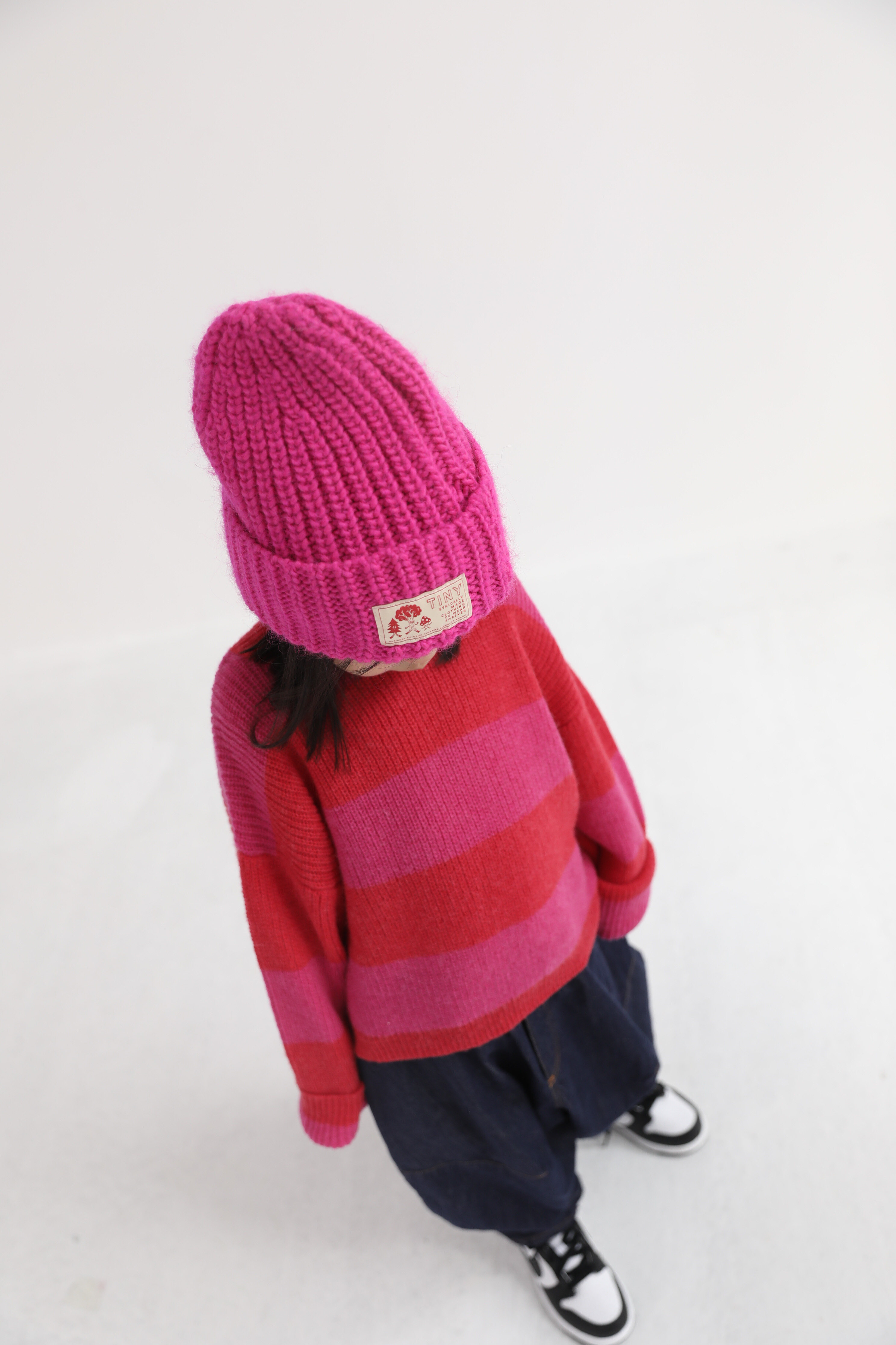 littleuubigs童装进口超细羊驼驼毛儿童条纹毛衣保暖毛衣