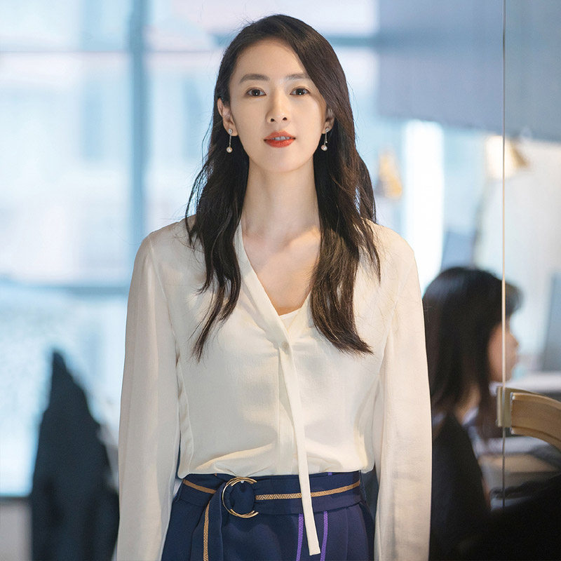 三十而已童谣顾佳同款白色衬衫长袖宽松韩版衬衫