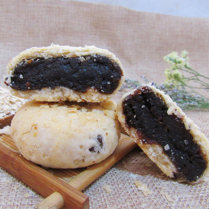 手工杂粮糖精枣泥饼豆豆沙酥饼少油蔗糖食品传统糕点