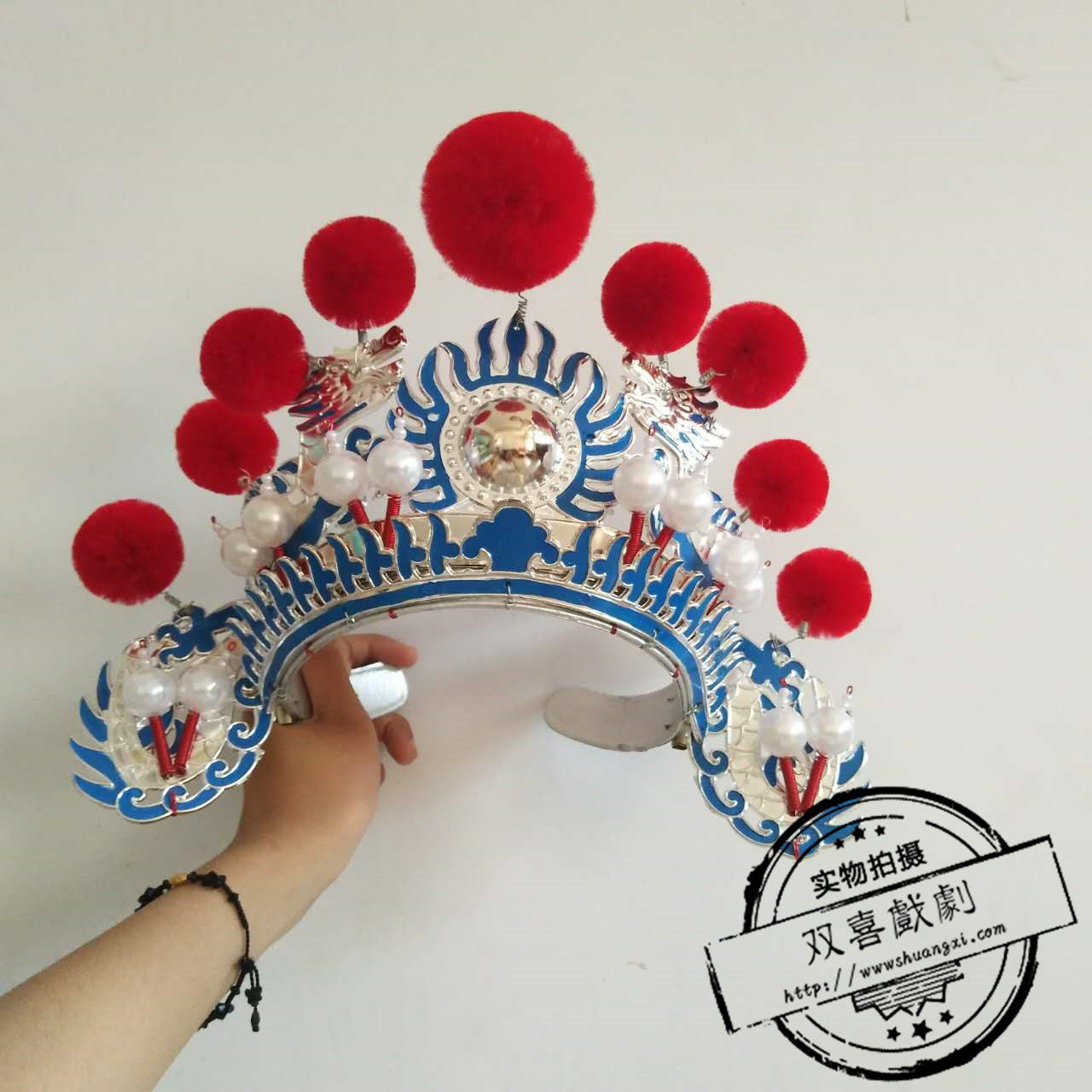 戏剧头饰京剧帽子戏剧用品头盔头饰戏曲男女小列子打鼓列子戏剧帽