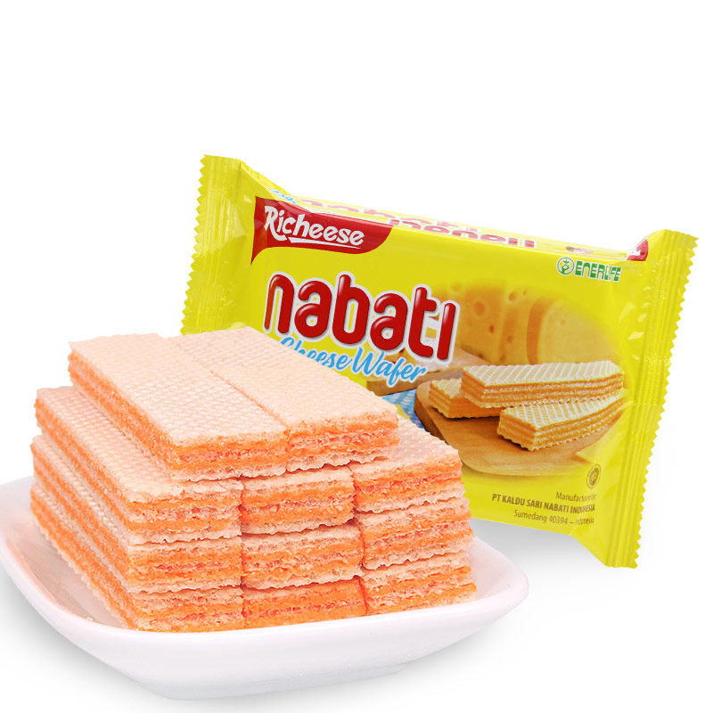 丽芝士200g/盒 印尼进口richeese纳宝帝nabati芝士味奶酪威化饼干