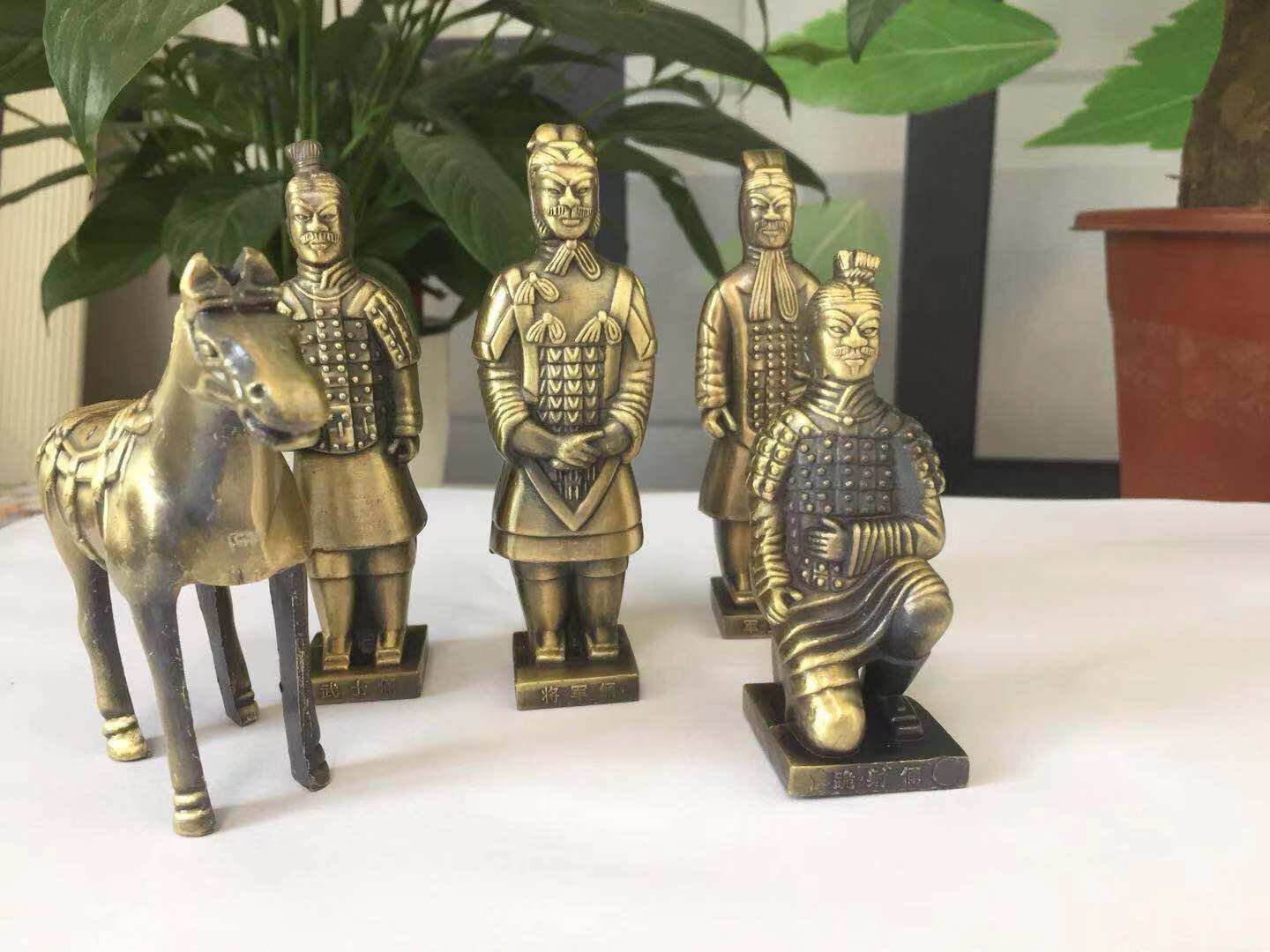 陕西特色工艺品金属兵马俑摆件西安旅游纪念品创意出国礼品送老外