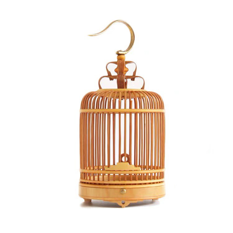 蝈蝈笼子大空间高级豪华竹制扎嘴纯手工收藏金钟手把件鸣虫竹蛉笼