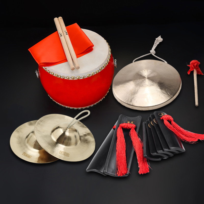 三句半道道具鼓锣铜镲中场3句套装成人戏曲苏锣