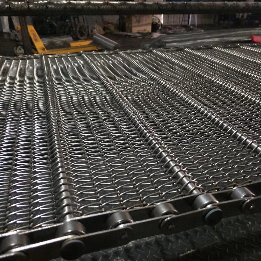 金属网带铁网输送带不锈钢流水线201人字形链网耐高温传动带