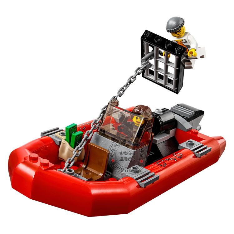 城市组系列警察巡逻艇船监狱岛警车直升机男孩拼装积木玩具60129