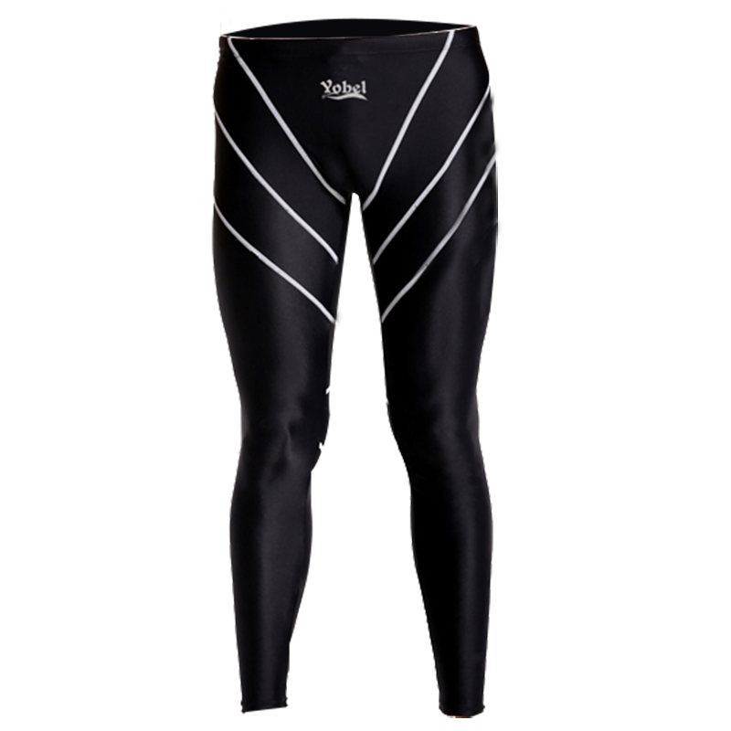 泳裤男士游泳九分长款速干保暖鲨鱼皮专业训练男士泳衣