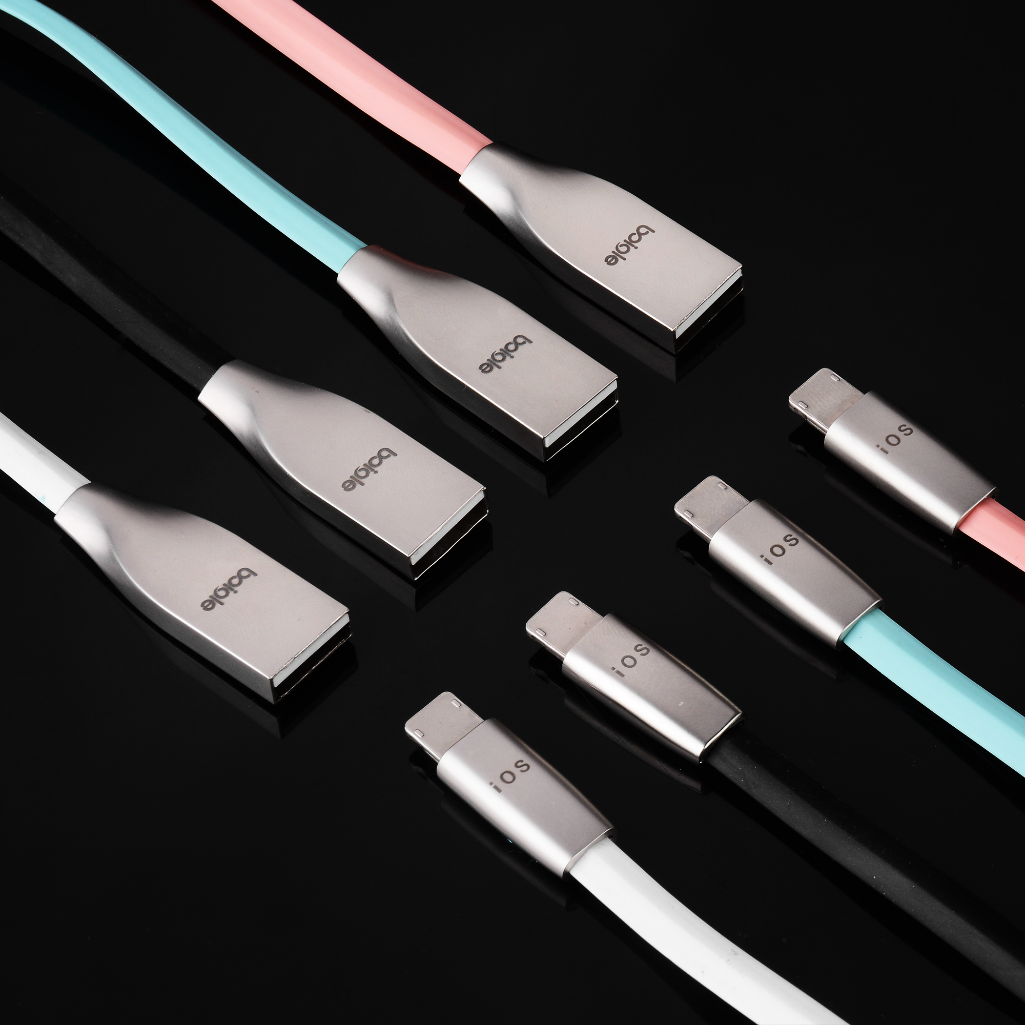 苹果安卓双面手机数据线二合一充电电线车载两用手机数据线