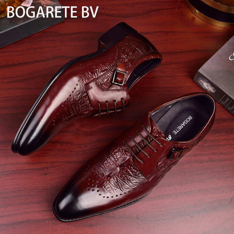 广州bogaretebv宝格丽真皮男鞋2020春夏新款正装正装皮鞋