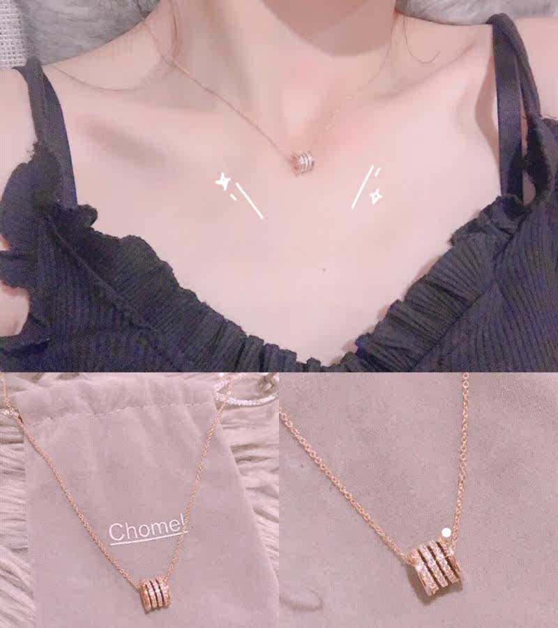 项链chomel新加坡官网小蛮腰转运锁骨链女s925纯银项链