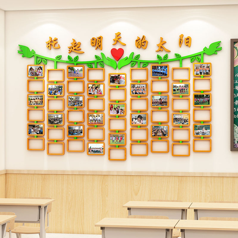 幼儿园照片墙面装饰教室儿童风采展示环创布置软装墙贴