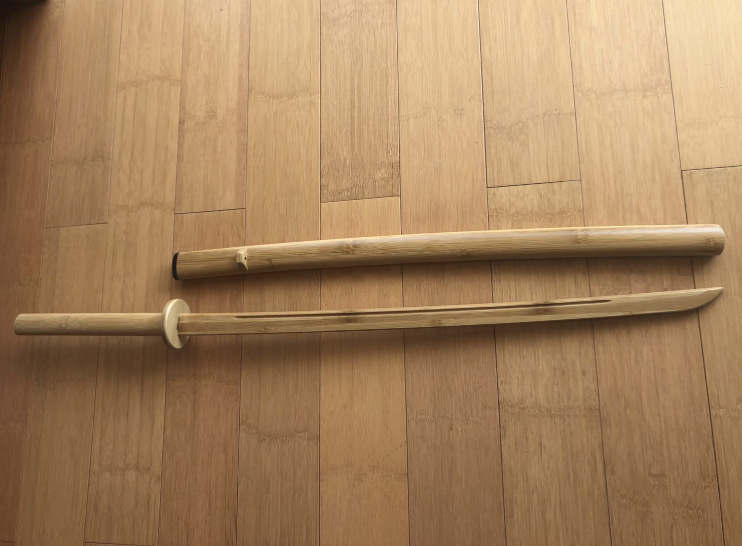 竹木刀带鞘日本武士刃木质居合道竹刀训练东洋木剑拔刀剑道未开刃