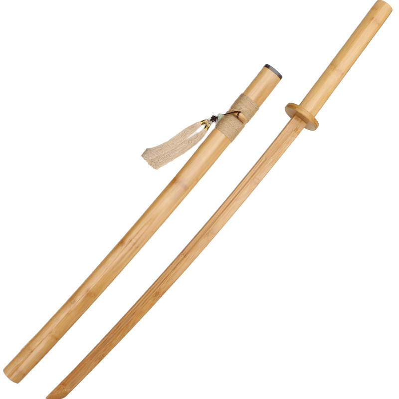 抖音同款竹压木刀带鞘剑道道居木质训练刀未刀