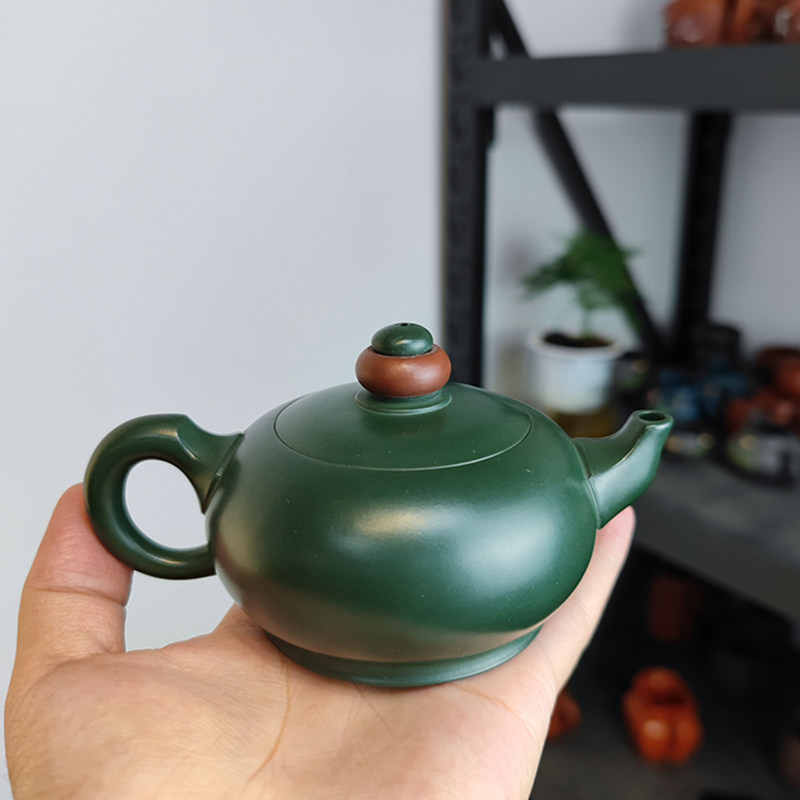 毫升宜兴紫砂原矿绿泥时来运转壶王红娟手工手工制制作茶壶