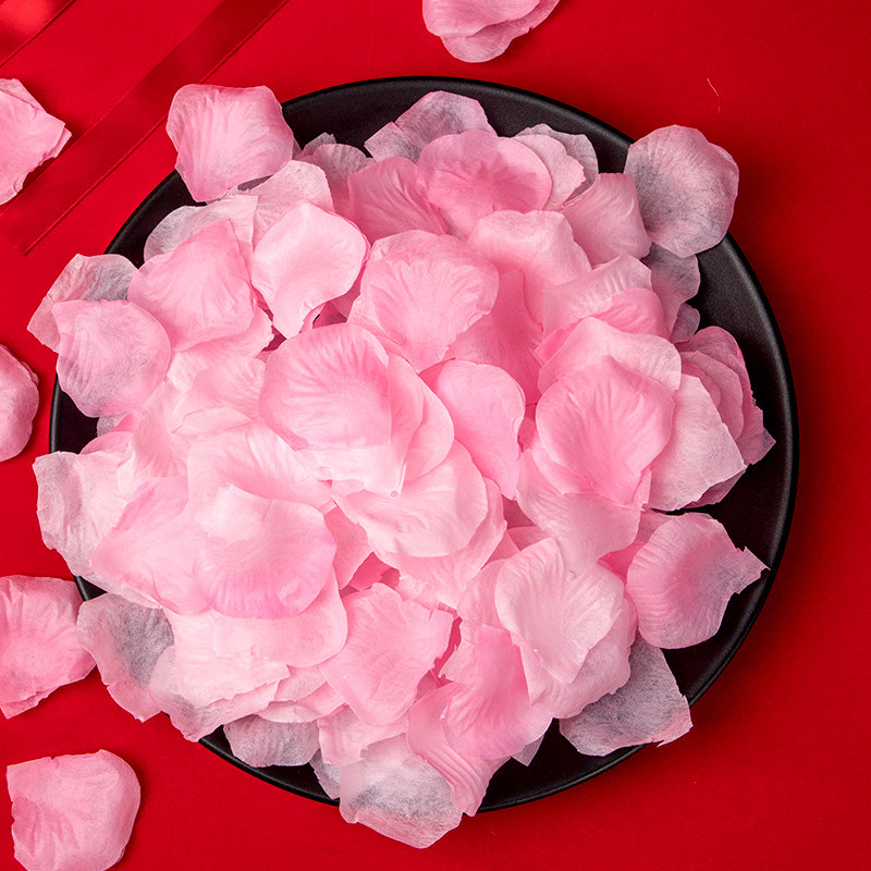 无纺布仿真玫瑰婚礼花瓣浪漫婚房求婚创意新婚花瓣