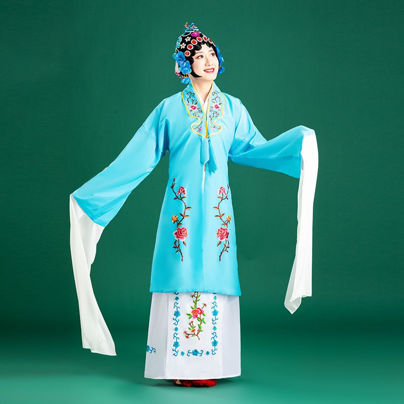 戏服装女花旦京剧古装越剧新款演出头饰戏曲水袖小旦戏剧衣服戏服