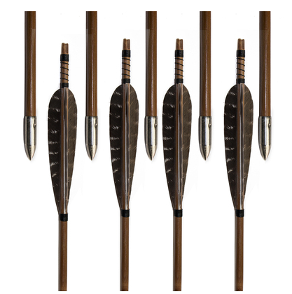 huwairen弓箭箭支羽木箭竹传统弓反曲弓碳杆卷杆箭飞镖