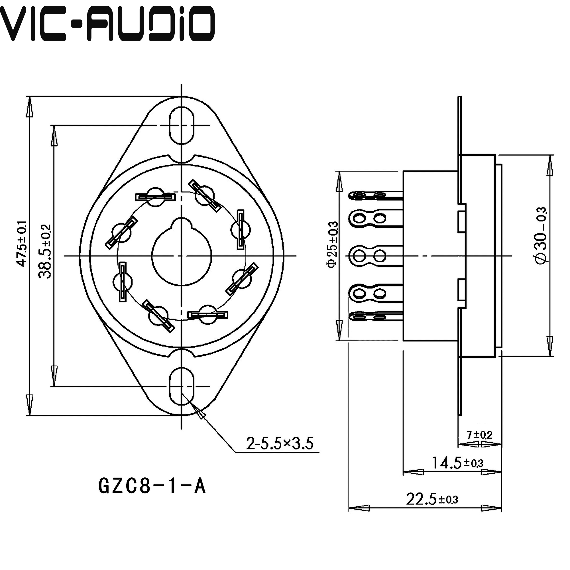 大八脚电子管座用kt886550el346l66v66sn7电子管管座搭棚