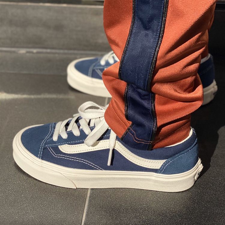 vans范斯男鞋style权志龙同款女鞋情侣寂静蓝低帆布鞋