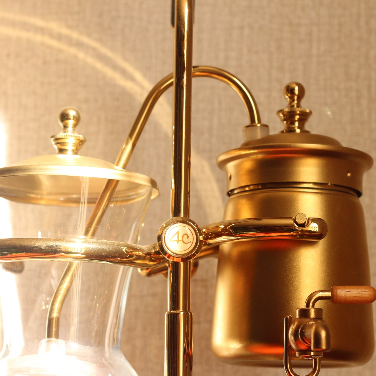 台湾4c氏熙经典皇家比利时咖啡壶虹吸式咖啡壶家用煮咖啡机