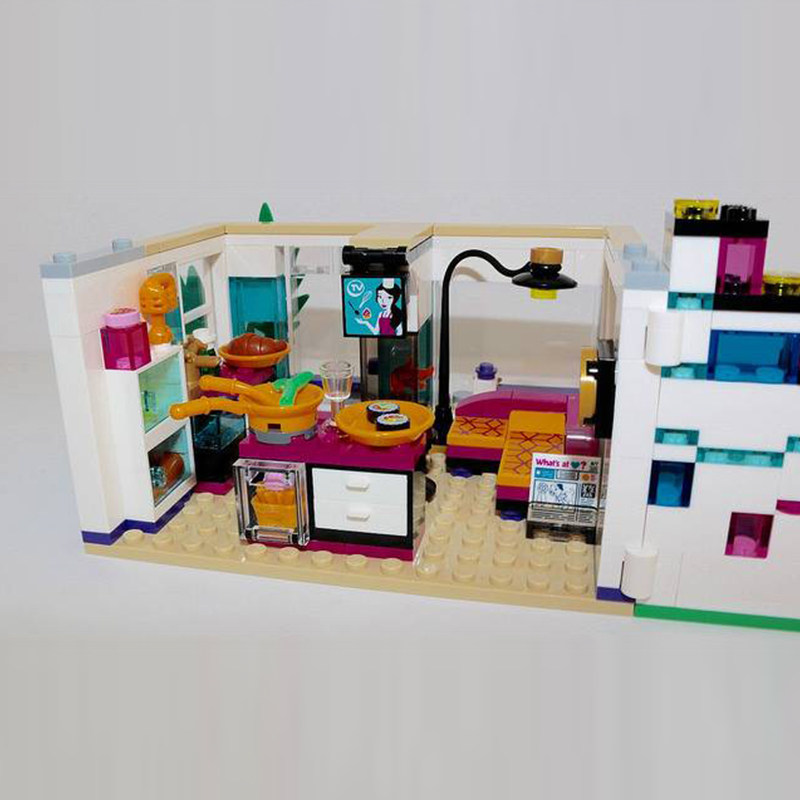乐高积木女孩子系列心湖好朋友歌星41135丽薇之家塑料积木
