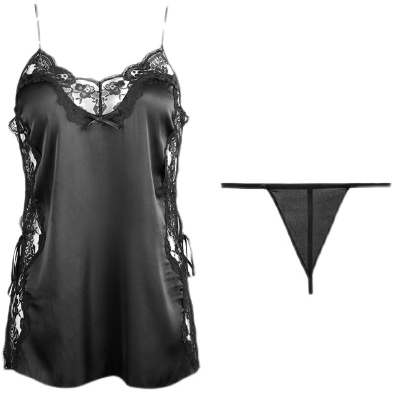 霏慕性感睡衣火辣两侧镂空诱惑系带激情床上睡裙