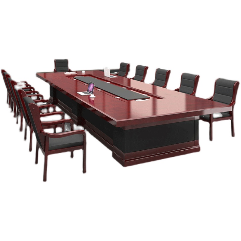 实木会议桌长桌高档烤漆开会办公桌长方形政府大型会议桌